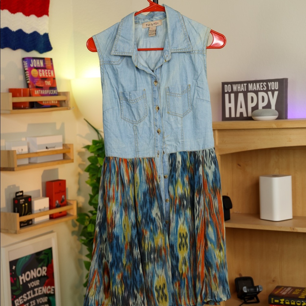 Chambray and Stripped Dress